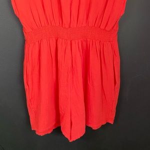 Red Orange Romper